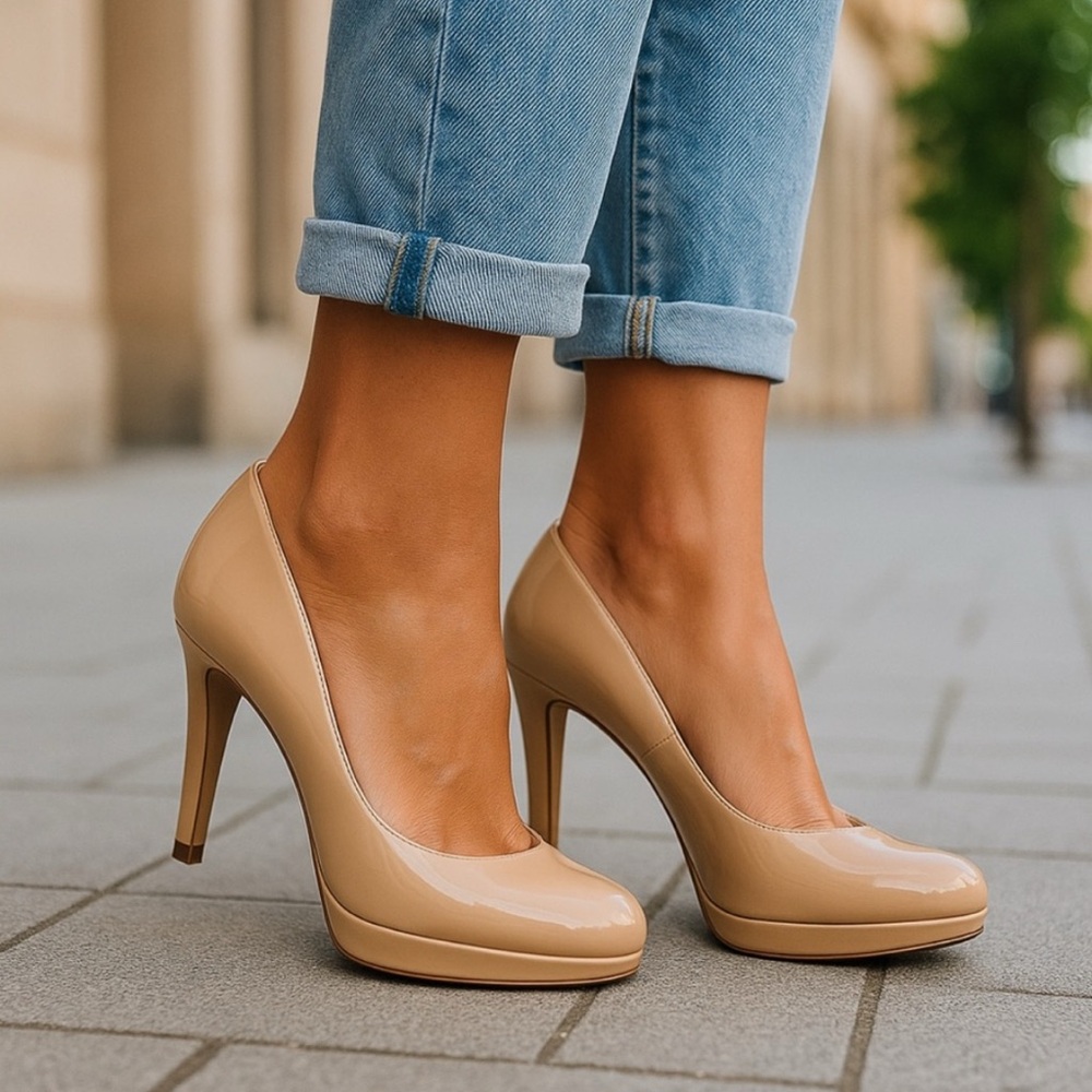 Marc Fisher Sydney Patent leather platform pump